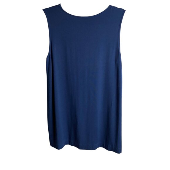 J.Jill Wearever Collection Size Medium Blue Tank Top Shirt Casual Basic Layering - Picture 5 of 5